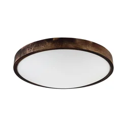 Plafonsko svetlo OAK SMOKY SLIM 3xE27/15W/230V prečnik 47 cm hrast/tamno braon