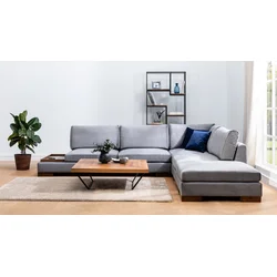 Atelier del Sofa Ugaona garnitura Tulip 97x80x313cm Tamnosiva