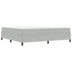 Vidaxl Konstrukcija postelje Svetlo siva 200 x 200 cm blago
