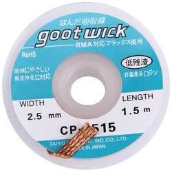NN-Su Tinol žica za odlemljivanje, širina 2.5mm, dužina 1.5 met. - Desoldering Wick 2515