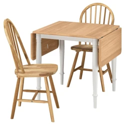 DANDERYD / SKOGSTA Sto i 2 stolice, hrastov furnir bela/bagrem, 74x134/80 cm