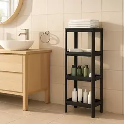 Aberto Design Plastična višenamenska polica, 36x23x102cm, Crna