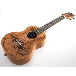 Kokio tenor ukulele mahogany laser art w/bag