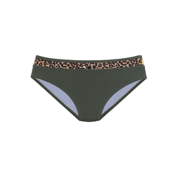 LASCANA Bikini hlačke  rjava / kaki / črna