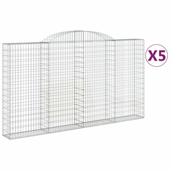 Lučne gabionske košare 5 kom 300x30x160/180cm pocinčano željezo