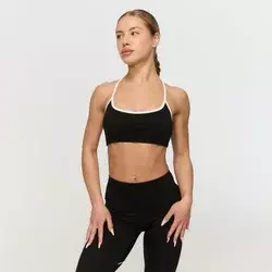 GymBeam Varsity Sports Bra Black