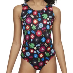 Nike Kupaći kostim za devojčice U-back One Piece NESSE725-001, Šareni