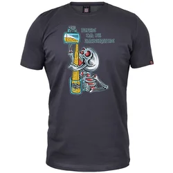 011Shop Muška majica kratkih rukava, Pijem da je zaboravim, Tamnosiva