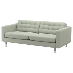 LANDSKRONA Sofa trosed, Gunnared svetlozelena/metal