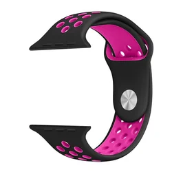 Apple Watch Sport Silicone Strap black rose S/ M 42/ 44/ 45mm