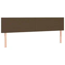 Vidaxl Box spring postelja z vzmetnico temno rjava 180x200 cm blago