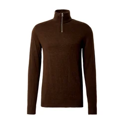 JACK & JONES Pulover JJEEmil  temno rjava