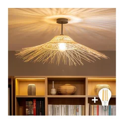 Brilagi - LED plafonski luster CERIA BOHO 1xE27/60W/230V prečnik 70 cm crna/bež