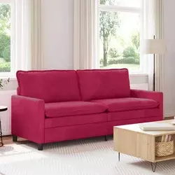 vidaXL Kavč Vinorodna rdeča 196 x 81 x 87,5 cm Žamet