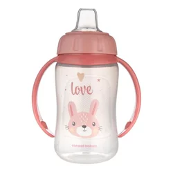 Canpol babies flasica/ solja sa kljunom i ruckama 56/ 512 happy animals - 320ml pink ( 56/512_pin2 )