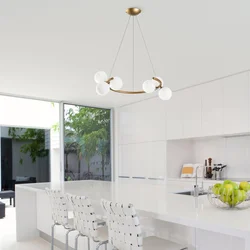 Opviq Luster Luminar-14146, 55x50x115cm, IP20, Zlatno-bele boje