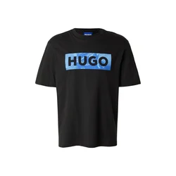 HUGO Majica Nalien  modra / črna