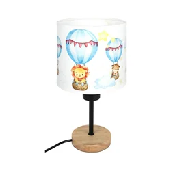 Brilagi - Stona lampa BOBO WOOD 1xE27/25W/230V hrast/crna/bela/životinjice