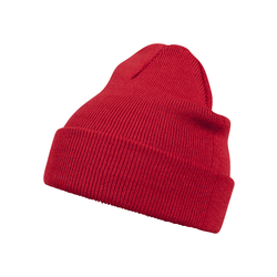 Basic Flap Beanie Red