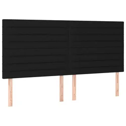 LED uzglavlje crno 180x5x118/128 cm od tkanine