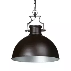 Northix Industrijska viseča svetilka temno rjava kovina E27 40 cm