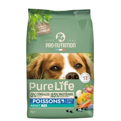 PRO-NUTRITION Suva hrana za pse Pure Life Adult 7+, Riba, 2kg