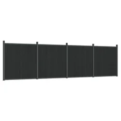 Vidaxl Ograjni panel siv 699x186 WPC
