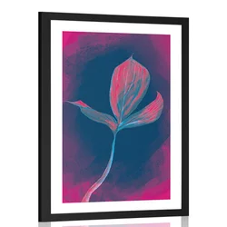 Plakat s paspartujem očarljiva rastlina - 60x90 silver
