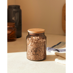 Madame Coco Florence Tegla sa drvenim poklopcem , 890 ml, Siva