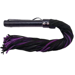 ROUGE Long Suede Flogger Leather Handle Black/Purple