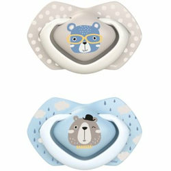 Canpol Babies Silikonska cucla 18m+ Bonjour Paris 2 kom 22/649 Blue