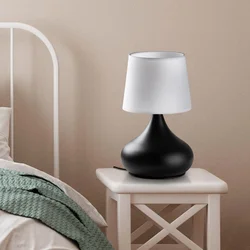 Opviq Stona lampa Bulbe-15463, Crno-bela
