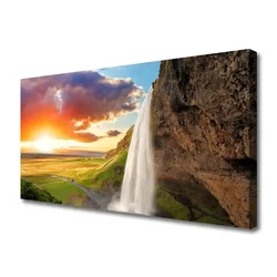 tulup.si Slika na platnu Slap landscape sun 140x70 cm