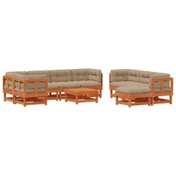 Set lounge namještaja za vrt 33 pcs Voštanosmeđa
