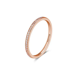 Rosato Minimalističen bronast prstan s cirkoni Allegra RZA030 (Obseg 50 mm)