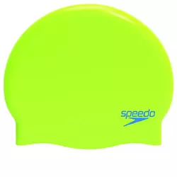 Speedo PLAIN MOULDED SILICONE JR.BRIGHTS, otroška plavalna kapa, zelena