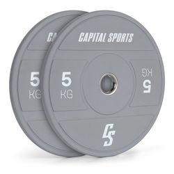 Capital Sports Nipton 2021, disk za uteg, bumper disk, 2 × 5 kg, O 50,4 mm, tvrda guma