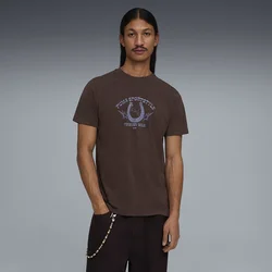 PUMA Graphic Retro Washed Tee Men, Clothing, Chocolate Brown, L