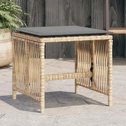 Vrtni taburei s jastucima 4 kom 41x41x36 cm od poliratana