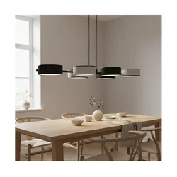 Viseći luster na sajli DRUMZ 6xE14/10W/230V crna/siva