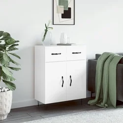 Komoda sjajna bijela 69,5x34x90 cm od konstruiranog drva