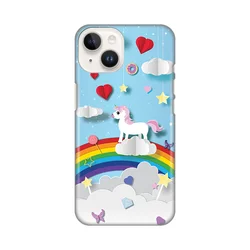 Silikonska maska za iPhone 14 6.1 Unicorn Print svetlo plava