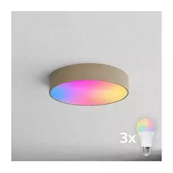 Brilagi-LED RGBW prigušiva plafonska svetiljka za kupatilo CLARE 3xE27/9W/230V IP54 Wi-Fi bež