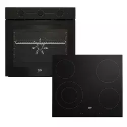 Beko Ugradni set BBSE11120BD, Rerna 72 L + Staklokeramička ploča, 2400 W, Crni