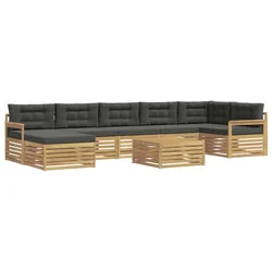 Set vanjskih sofa s jastukom 8 pcs Bijela i antracit