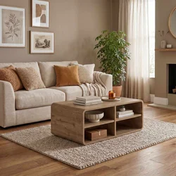 Hanah Home klub sto Rovel, 80,3 cm, prirodno drvo