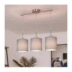 Brilagi - LED luster na sajli NUBILA 3xE27/60W/230V svetlo siva