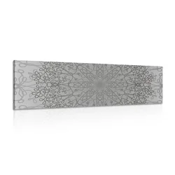 Slika siv krožen ornament - 150x50