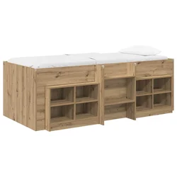 Loft krevet s ormarom 3 kom. Hrast artisan Konstruirano drvo