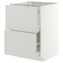 METOD / MAXIMERA Pod.element, 2fronta/2vis.fioke, bela/Aspudden svetlosiva, 60x60 cm